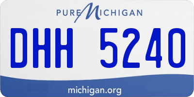 MI license plate DHH5240
