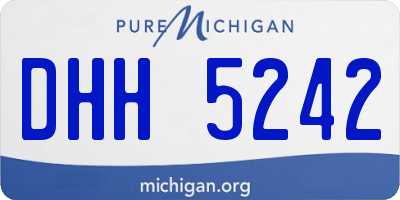 MI license plate DHH5242