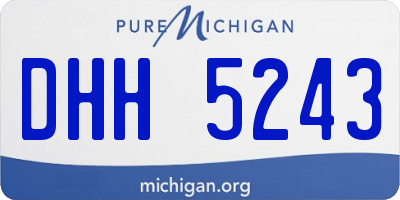MI license plate DHH5243