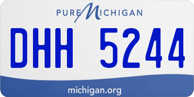 MI license plate DHH5244