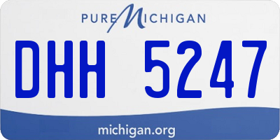 MI license plate DHH5247