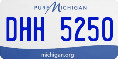 MI license plate DHH5250