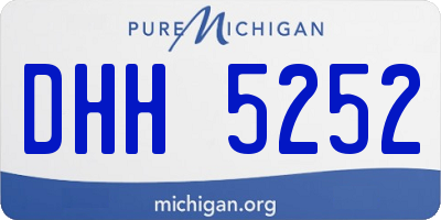 MI license plate DHH5252