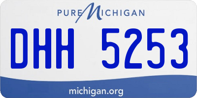 MI license plate DHH5253