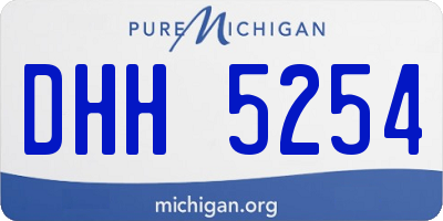 MI license plate DHH5254