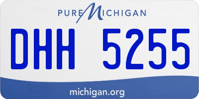 MI license plate DHH5255