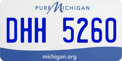 MI license plate DHH5260