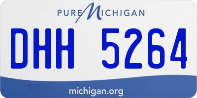 MI license plate DHH5264