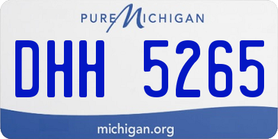 MI license plate DHH5265