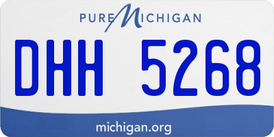 MI license plate DHH5268