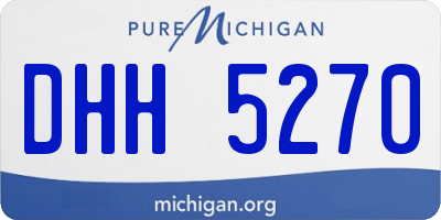MI license plate DHH5270