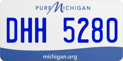 MI license plate DHH5280
