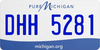 MI license plate DHH5281