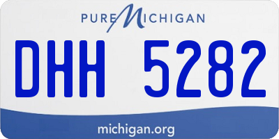 MI license plate DHH5282