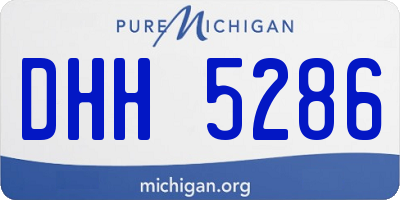 MI license plate DHH5286