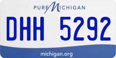 MI license plate DHH5292