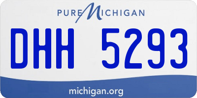 MI license plate DHH5293