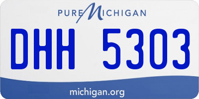 MI license plate DHH5303