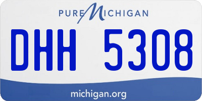 MI license plate DHH5308