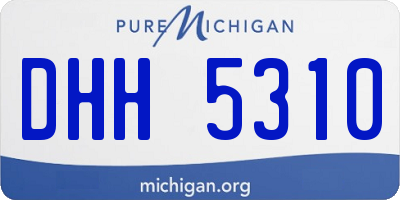 MI license plate DHH5310