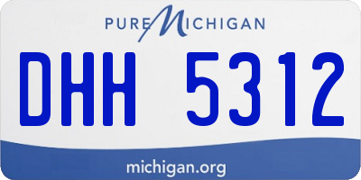 MI license plate DHH5312