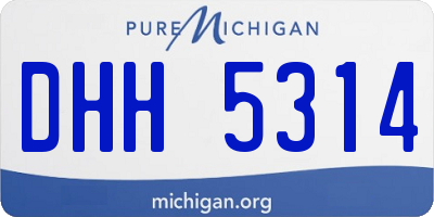 MI license plate DHH5314
