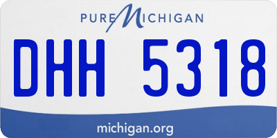 MI license plate DHH5318
