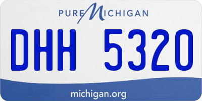 MI license plate DHH5320