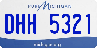 MI license plate DHH5321