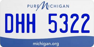 MI license plate DHH5322