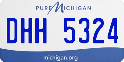MI license plate DHH5324
