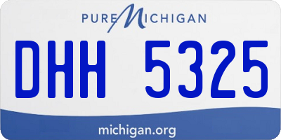 MI license plate DHH5325