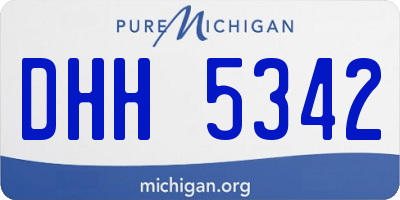 MI license plate DHH5342
