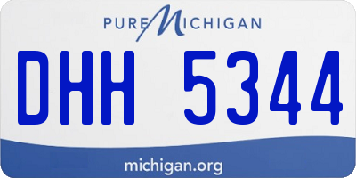 MI license plate DHH5344