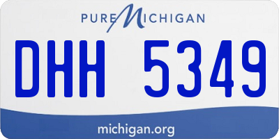 MI license plate DHH5349