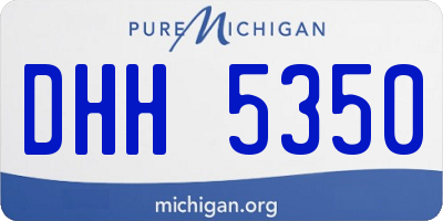 MI license plate DHH5350