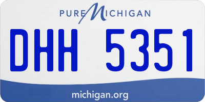 MI license plate DHH5351