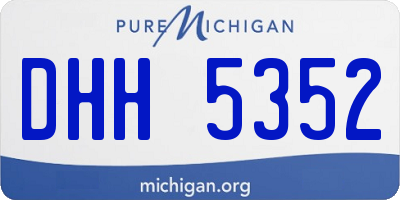 MI license plate DHH5352