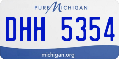 MI license plate DHH5354