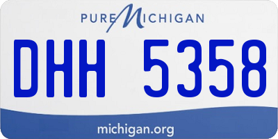 MI license plate DHH5358