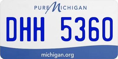 MI license plate DHH5360