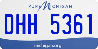 MI license plate DHH5361