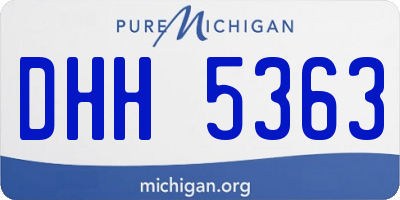 MI license plate DHH5363