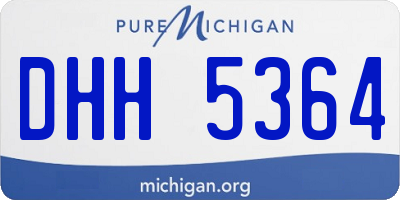 MI license plate DHH5364