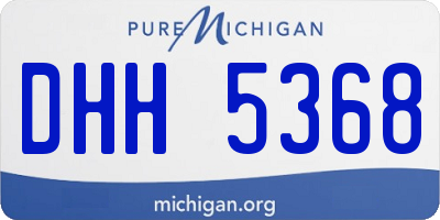 MI license plate DHH5368