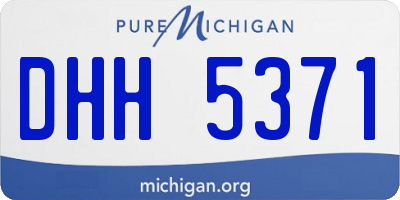 MI license plate DHH5371