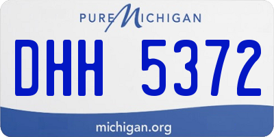 MI license plate DHH5372