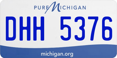 MI license plate DHH5376