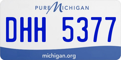 MI license plate DHH5377