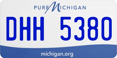 MI license plate DHH5380